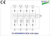 275V / 385V 60kA - Blitzüberspannungs-Schutz des Typ- 1120ka für elektrische Platte